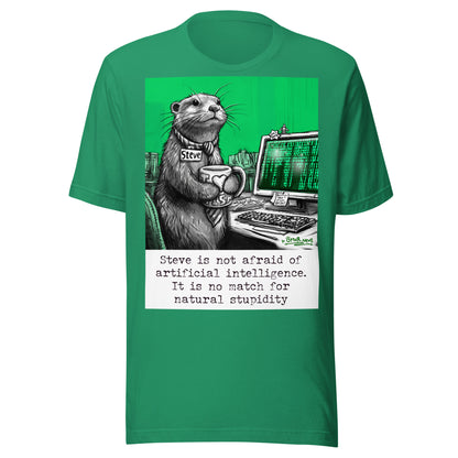 Artificial Intelligence Steve otter t-shirt in Kelly