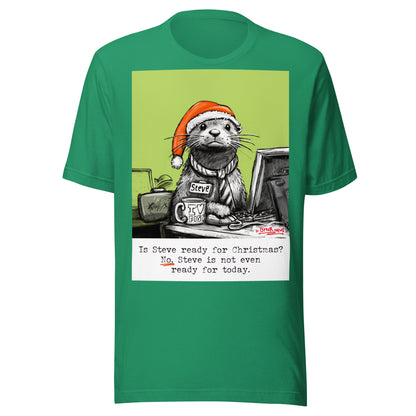 Ready For Christmas Steve otter t-shirt in Kelly