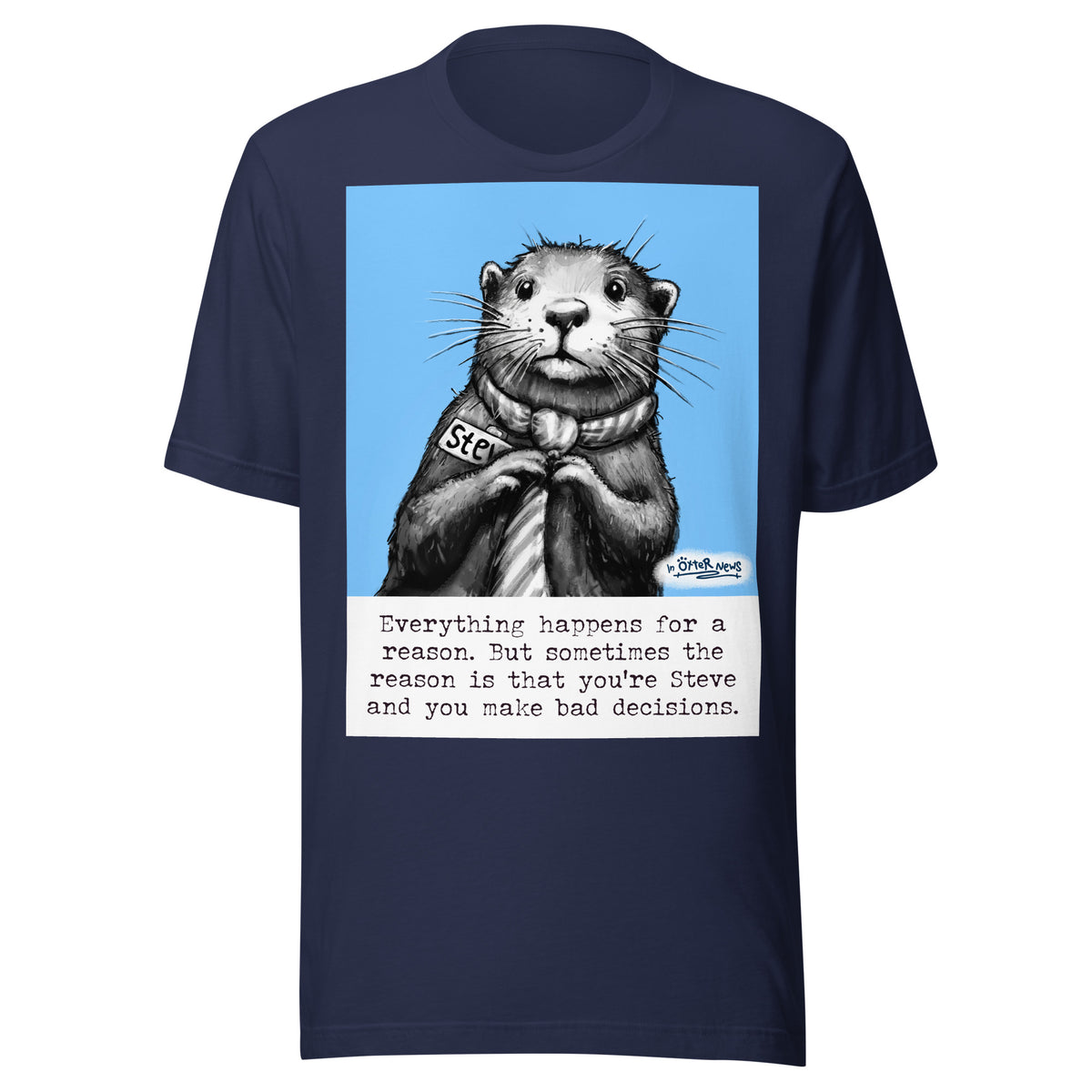 Bad Decisions Steve otter t-shirt in Navy