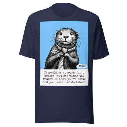 Bad Decisions Steve otter t-shirt in Navy