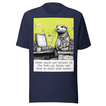 The Fu*k-Up Fairy Steve otter t-shirt in Navy