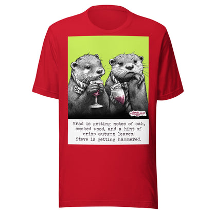 Hammered Steve otter t-shirt in Red