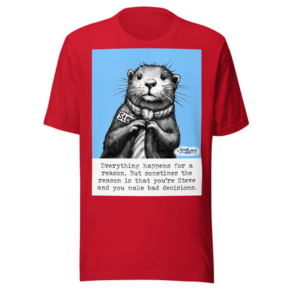 Bad Decisions Steve otter t-shirt in Red