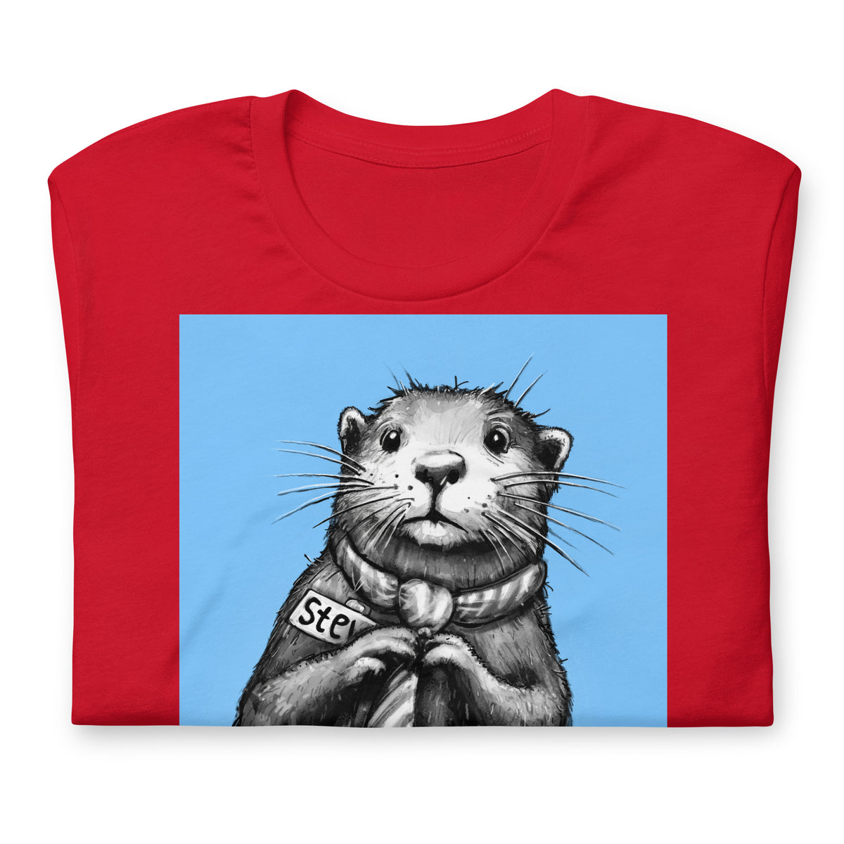 Bad Decisions Steve otter t-shirt folded, in Red