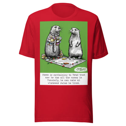 Monopoly Steve otter t-shirt in Red