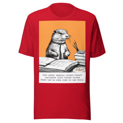 Confusion Clock Steve otter t-shirt in Red