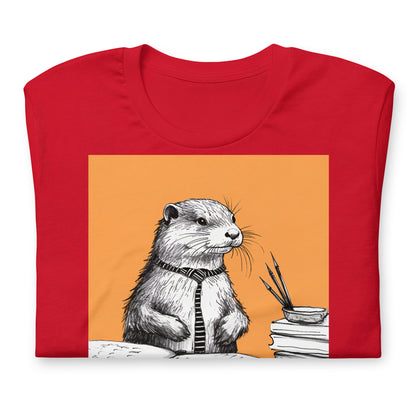 Confusion Clock Steve otter t-shirt folded, in Red