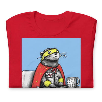 Stone Cold Steve Otter t-shirt folded, in Red