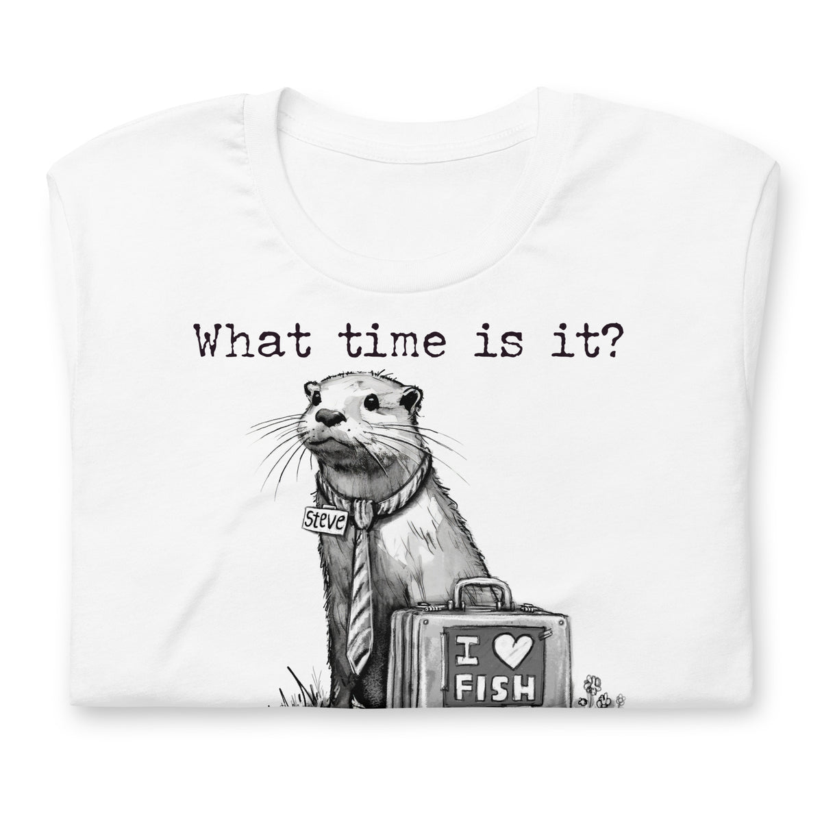 Business Time Steve otter t-shirt folded